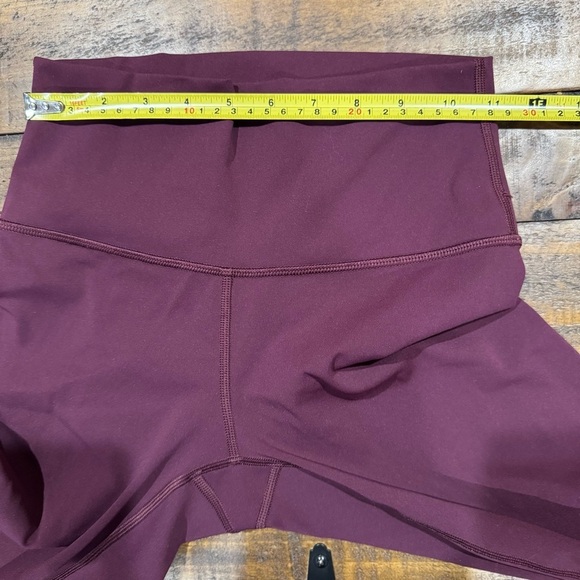 Lululemon Arctic Plum Maroon Red Wunder Under Crop Athletic High Rise Leggings 4 - Picture 9 of 16